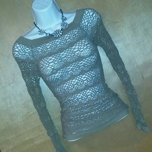 Forever 21 mesh long-sleeve top